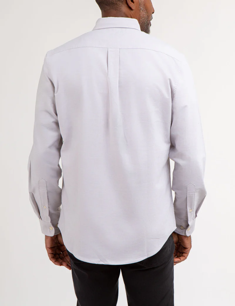 Рубашка U.S. Polo Assn Long Sleeve Stretch Oxford, светло-серый — фото 2