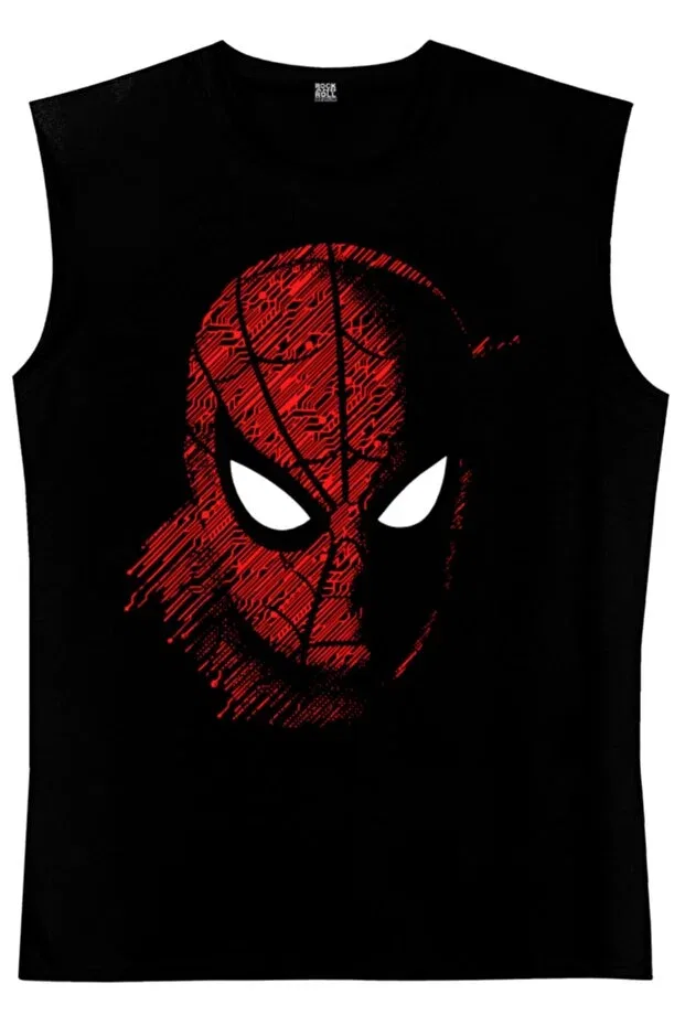 Детская футболка с принтом Digital spider black cutout arm Rockandroll, Black — фото 2