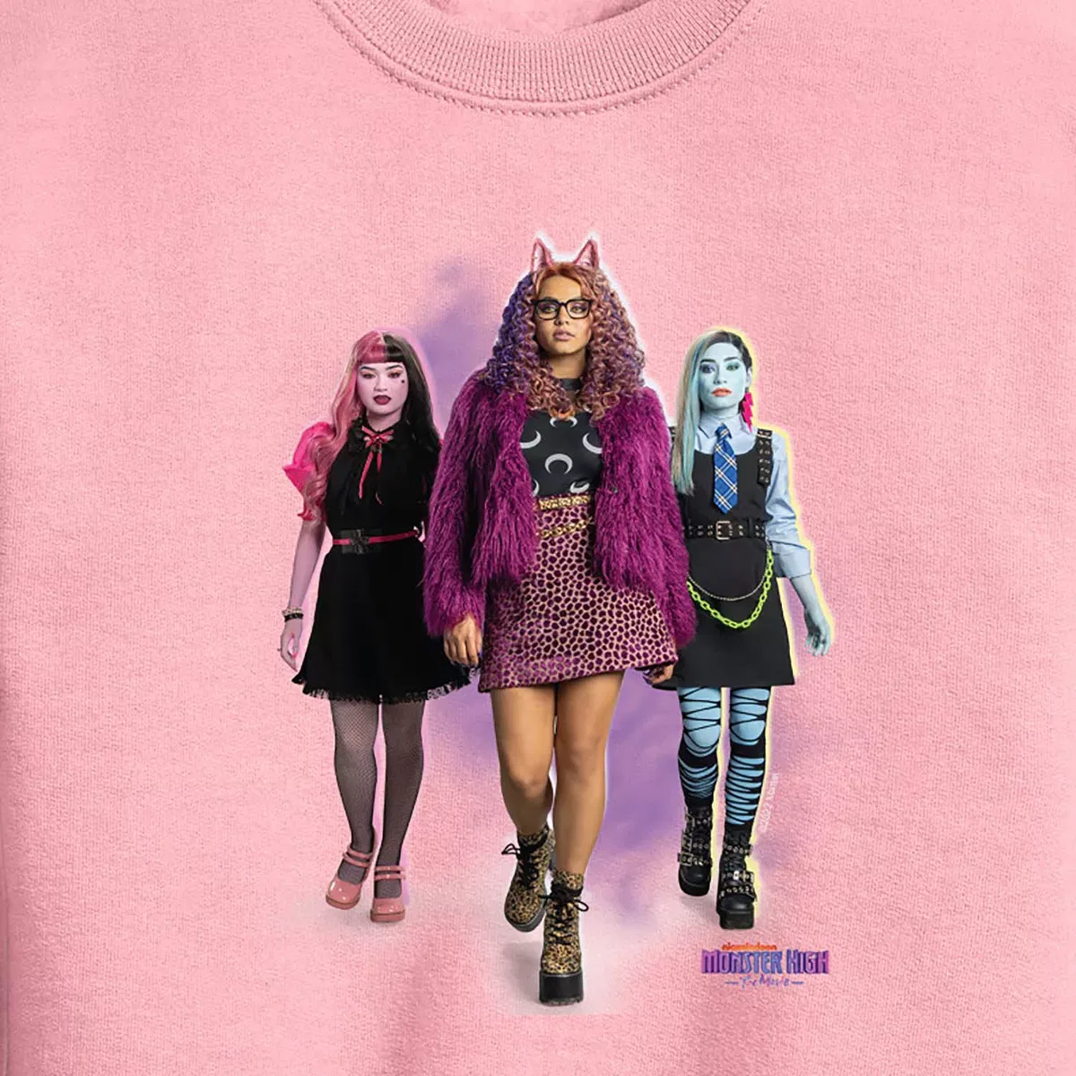 Детское худи для девочек с принтом Monster High Clawdeen Draculaura Frankie Monster High, Mauve — фото 2