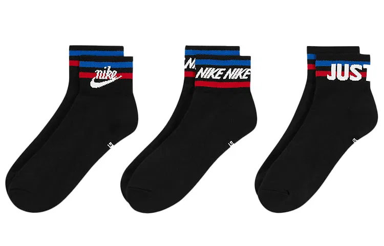 Носки Nike Ankle Socks, 3 пары, черные