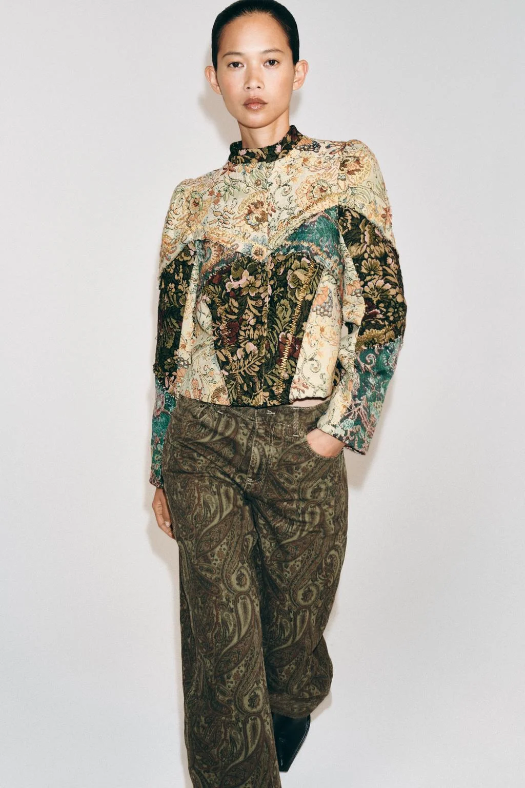 Кардиган Zara Jacquard ZW Collection, разноцветный
