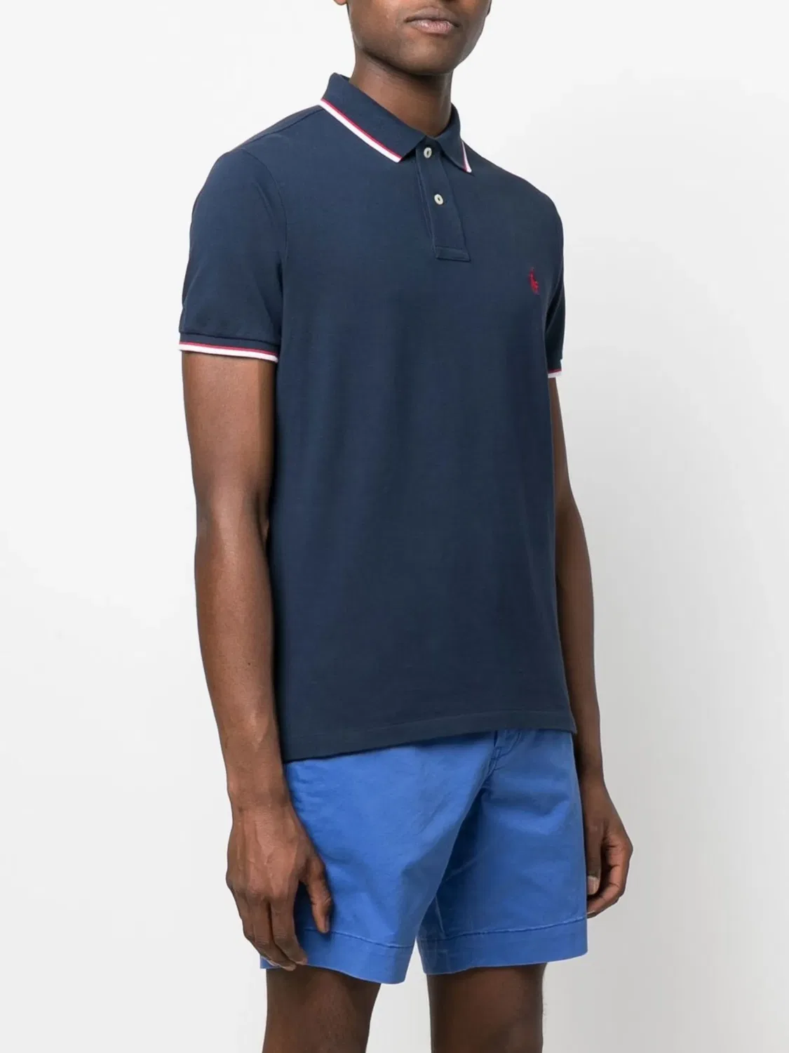 Polo Ralph Lauren Поло хлопковое с короткими рукавами, синий — фото 2