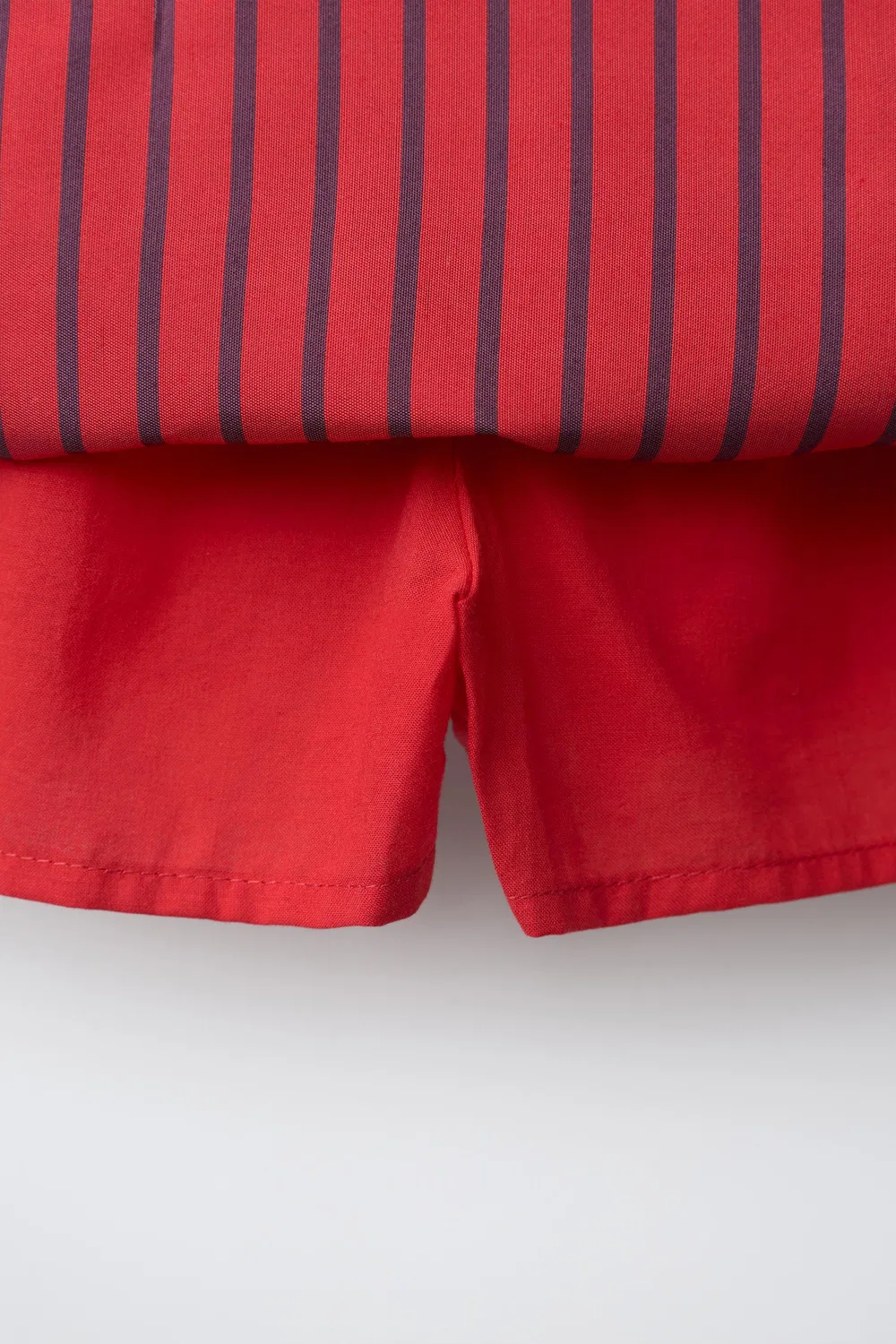 Юбка в полоску из смеси модала ZARA, Red — фото 4