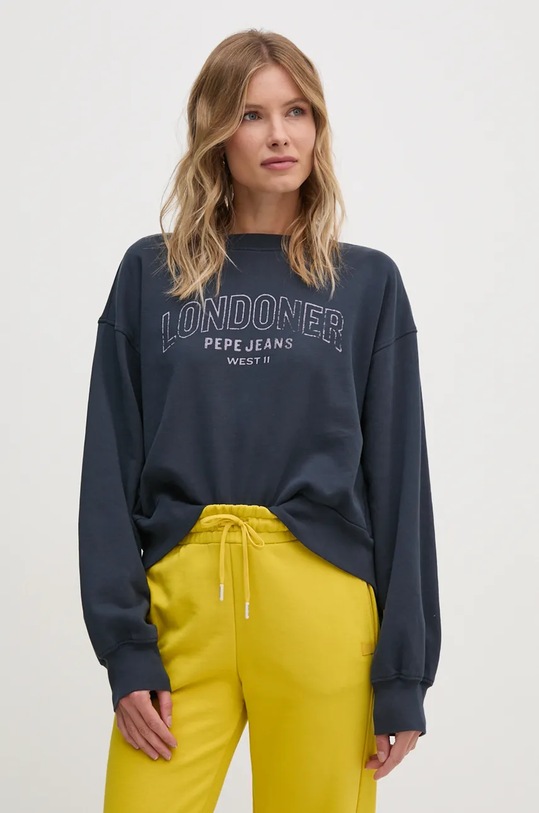 

Хлопковая толстовка FIORELINA Pepe Jeans, темно-синий