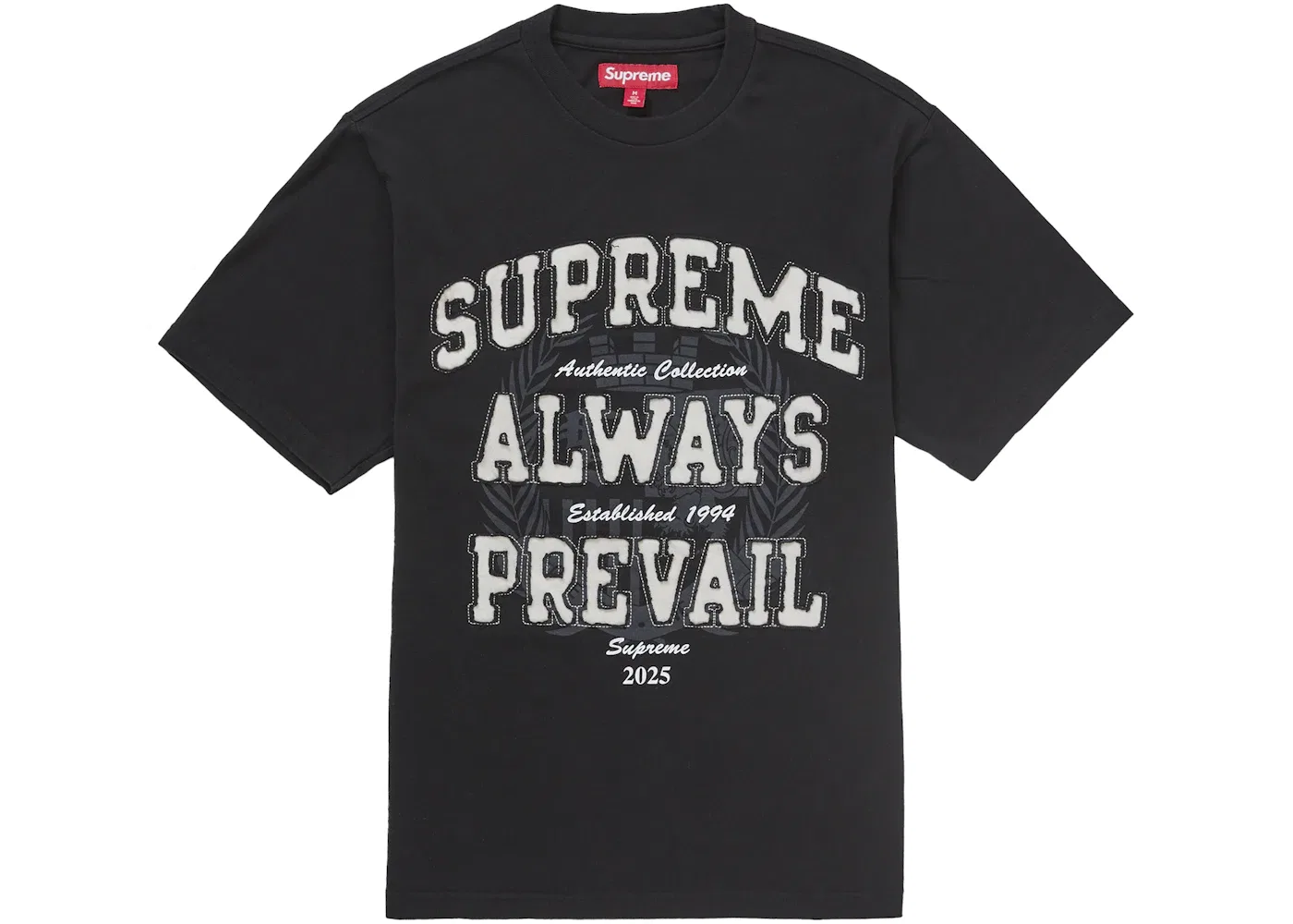 Мужская футболка с принтом Supreme Always Prevail, Черный