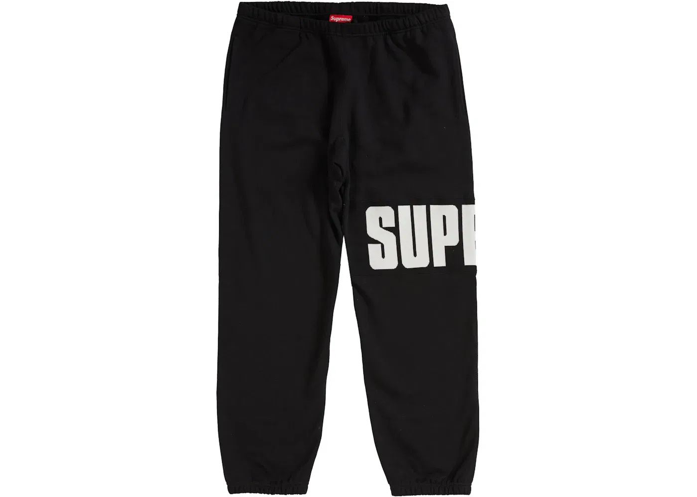 Мужские спортивные штаны с rib-манжетами Supreme Sweatpant, Black — фото 2