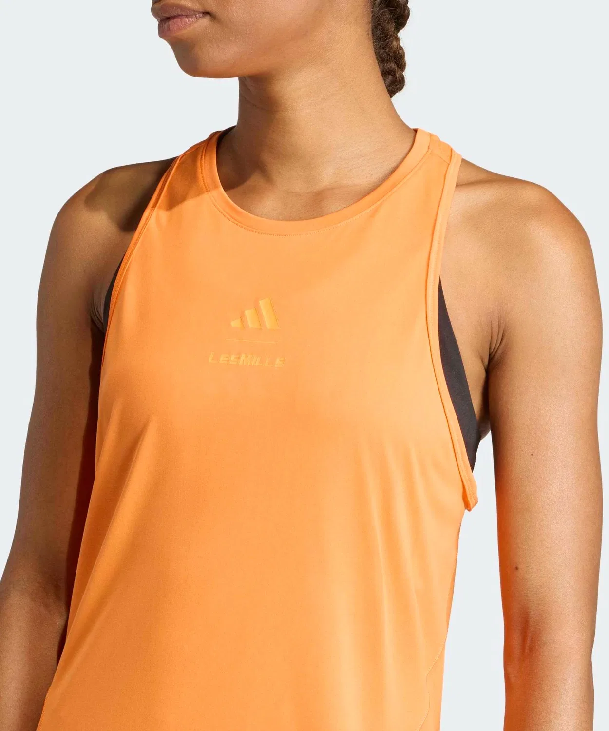 Женский топ без рукавов Les Mills Graphic Tank Top Adidas, Orange — фото 3