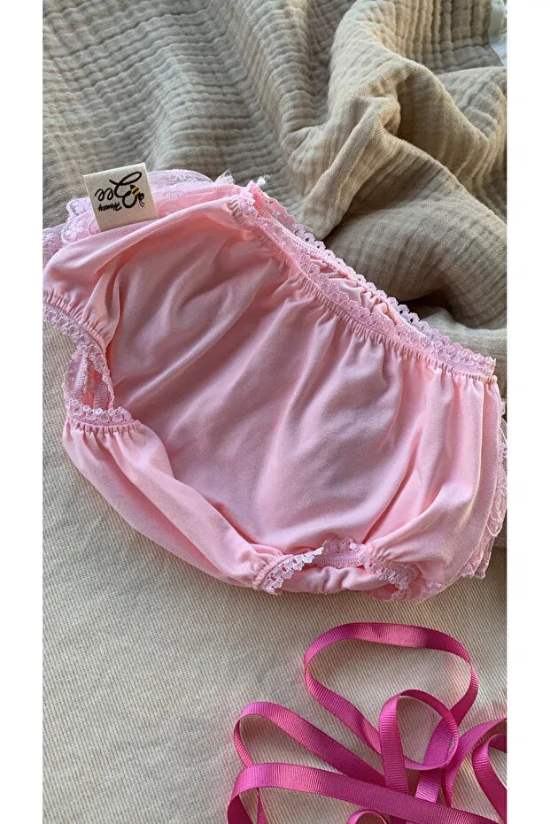 Детские трусы для девочек хлопковые Honeybeeatelier, Pink — фото 4