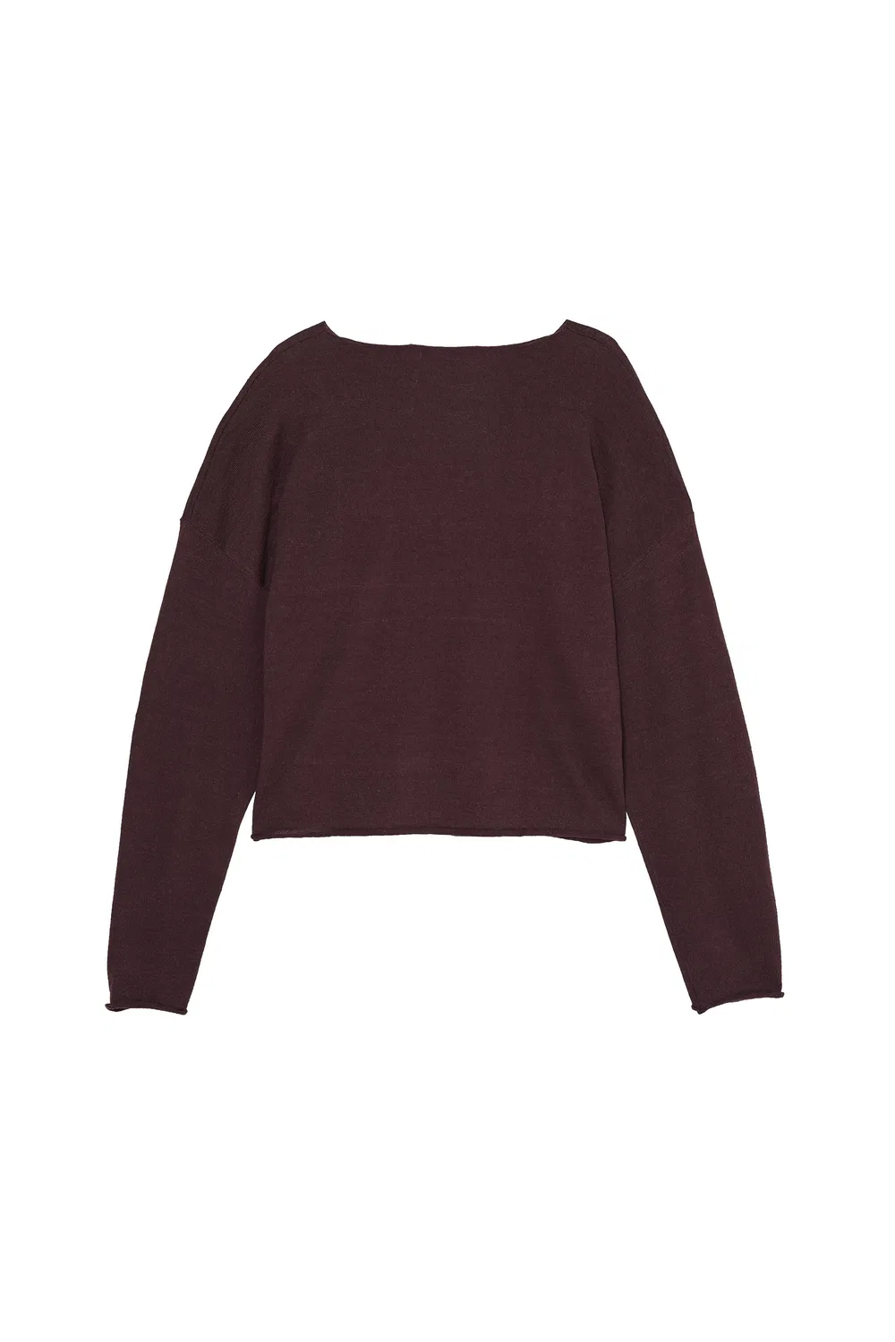 Укороченный свитер из льна и шерсти ZARA, Brown — фото 4