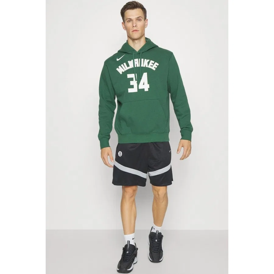 Свитшот спортивный с длинным рукавом Jordan Giannis Antetokounmpo Milwaukee Bucks Club Nike, Зеленый — фото 4