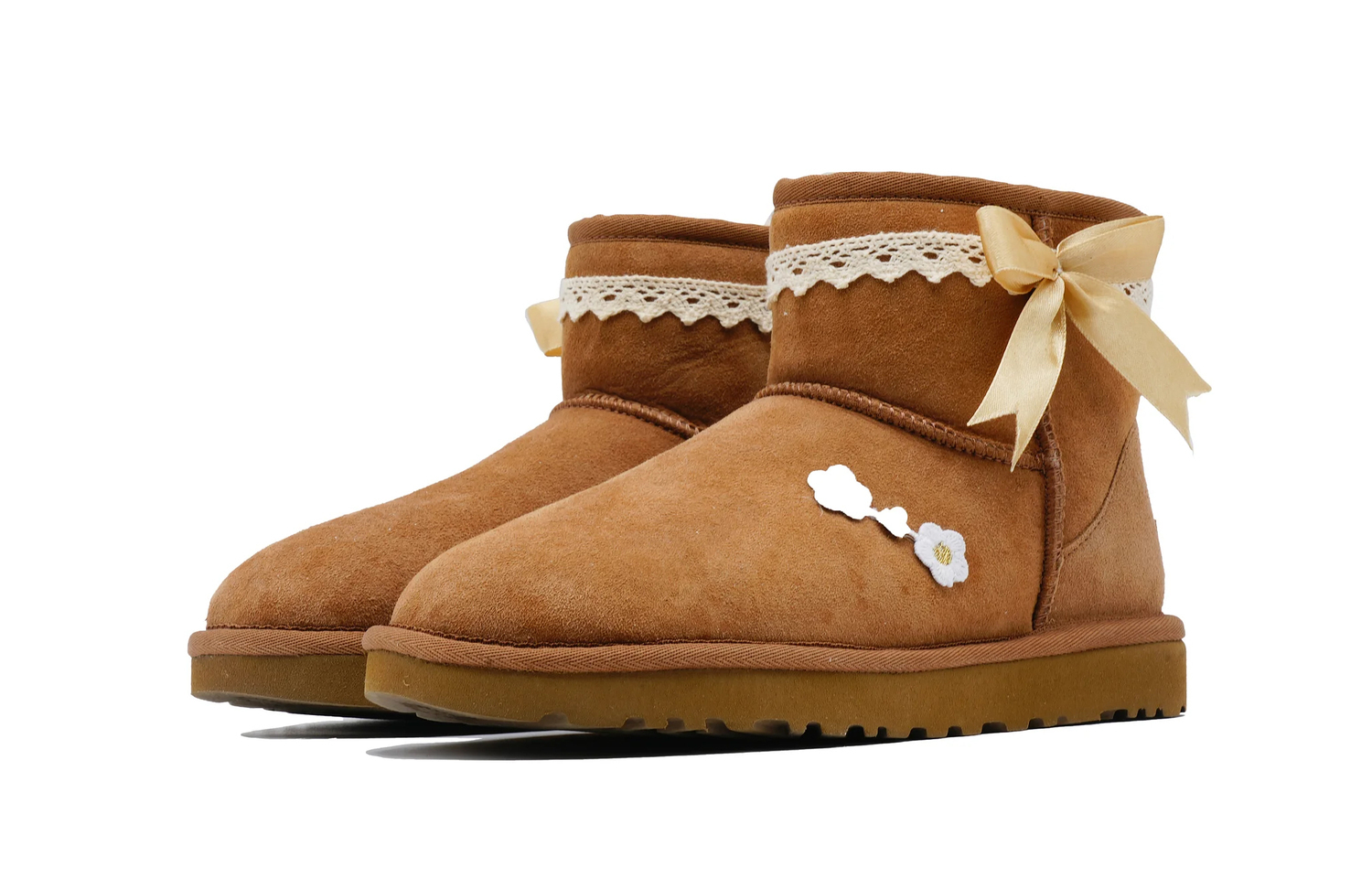 Угги UGG Classic Mini II с бантиком, темно-коричневый — фото 2