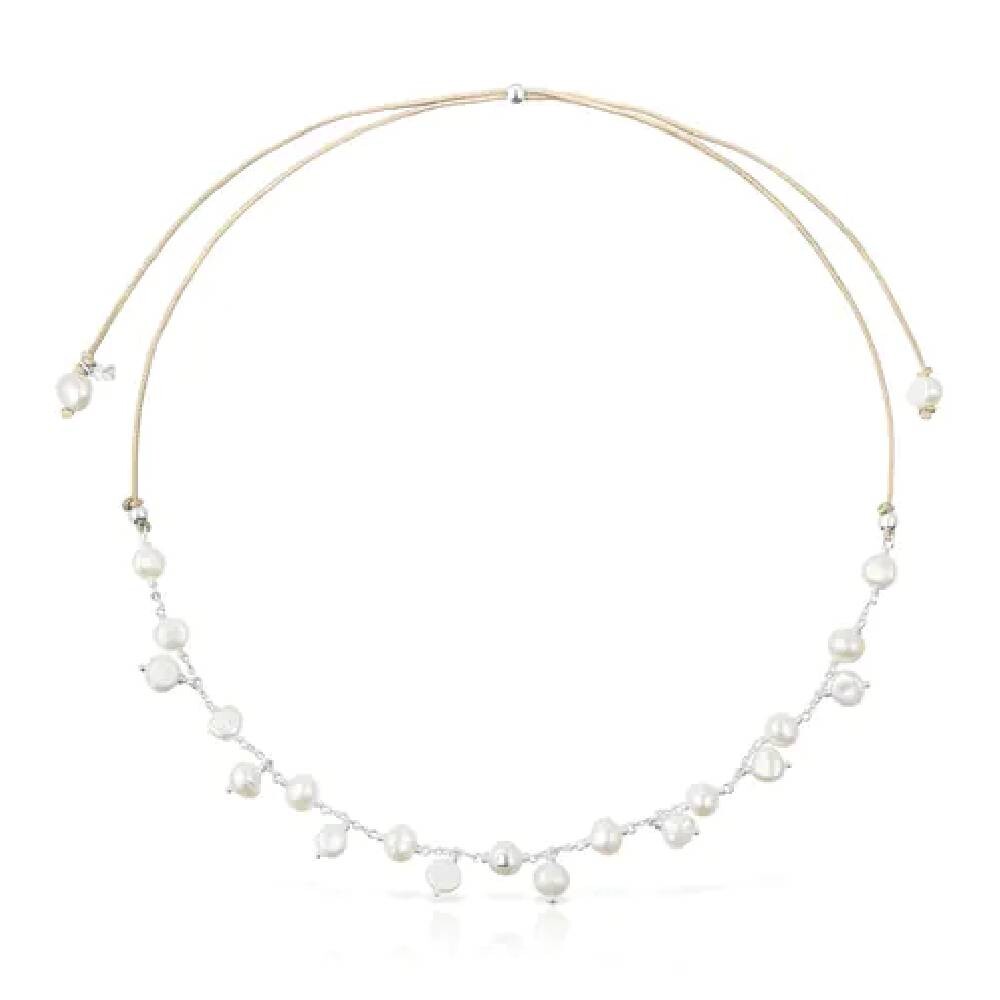 

Колье Tous Icon Glass Pearl, серебро/жемчуг