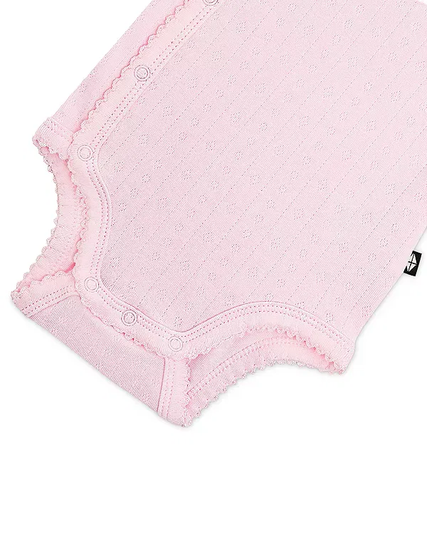Детский боди-кимоно с V-образным вырезом Pointelle Kyte Baby, Sakura — фото 2