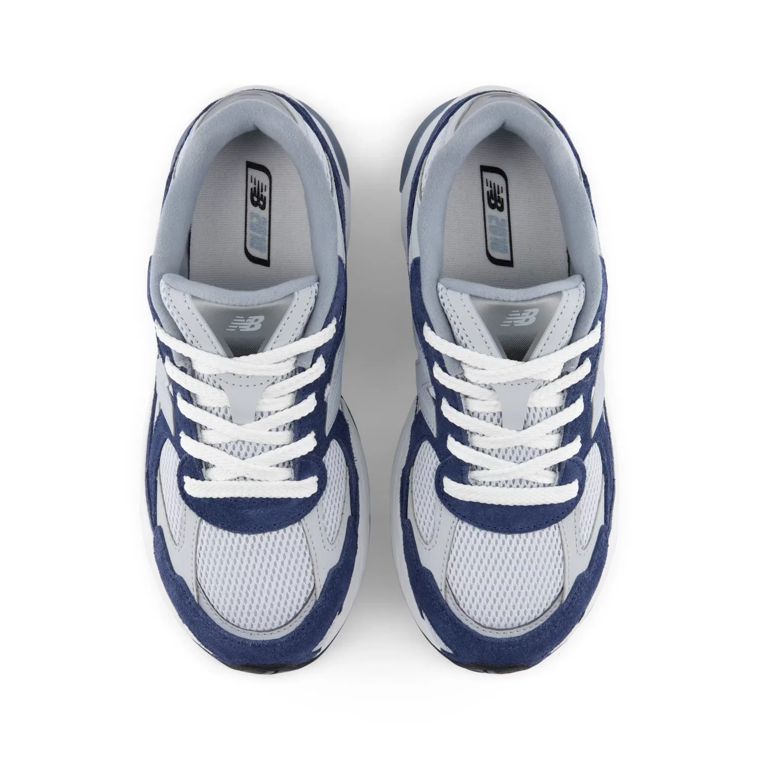 Детские кроссовки с шнуровкой 2010 Lace New Balance, Nb Navy With Aluminum Grey — фото 4