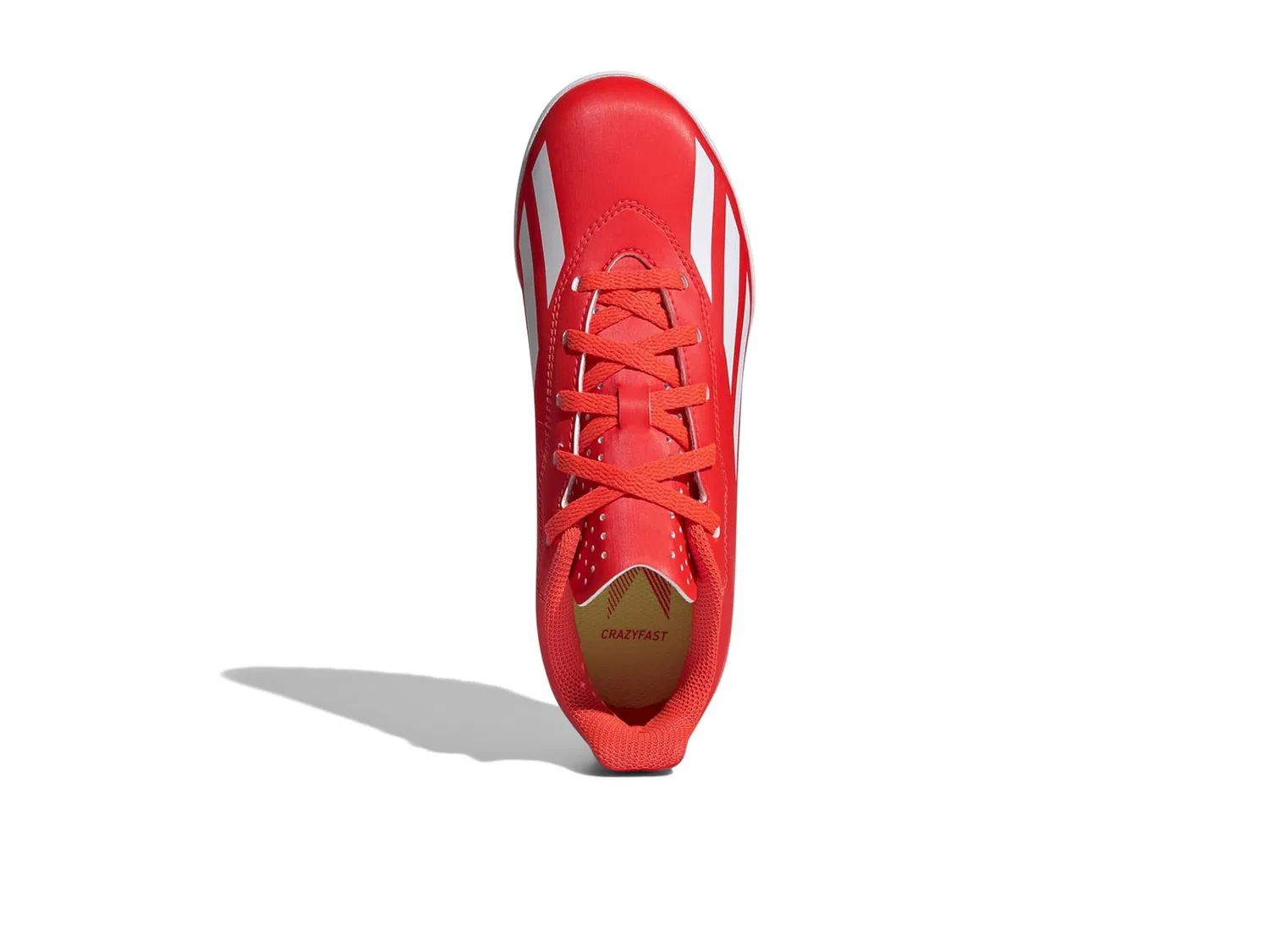 Детские кроссовки для мальчиков с шипованной подошвой Soccer X Crazyfast Club Turf Adidas, Solar Red White Yellow Solar Team — фото 2