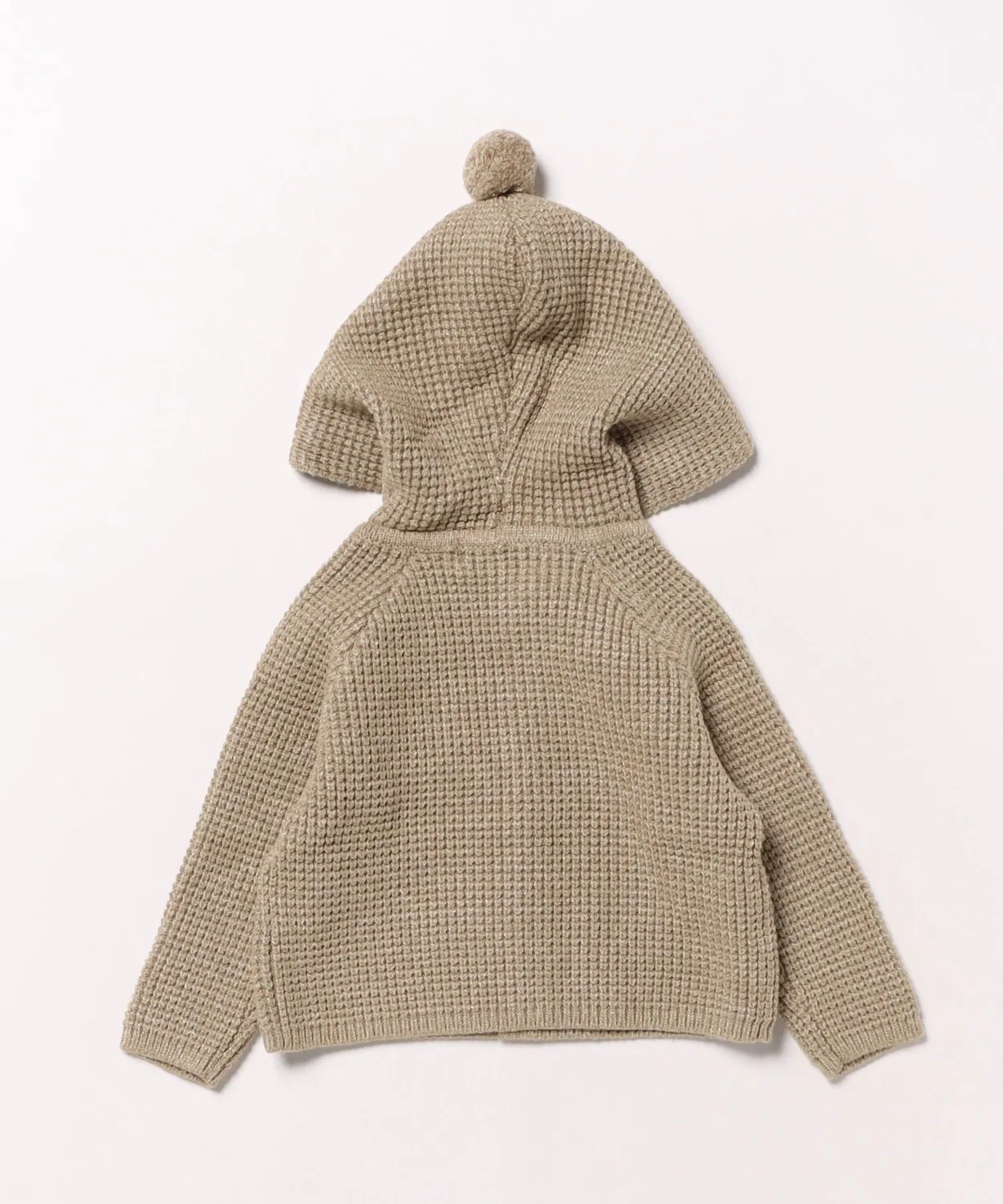 Детский кардиган с капюшоном из вафельного трикотажа, модель TASSLE CARDIGAN Rylee + Cru, Зеленый — фото 2