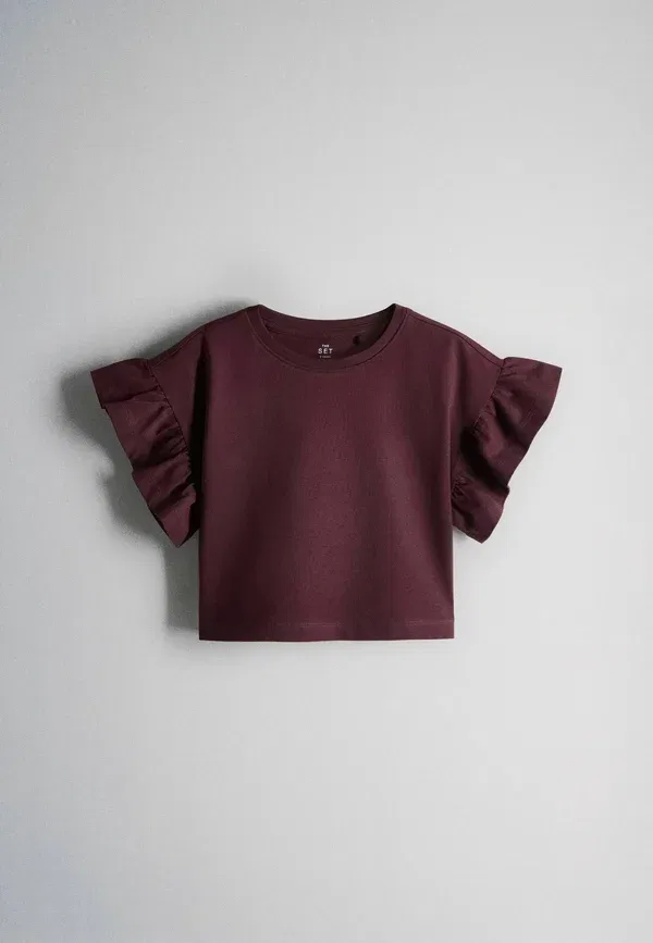 Футболки базовые 4 Pack, хлопок, The Set, Pink, Cream, Purple, фиолетовый/розовый/кремовый — фото 4
