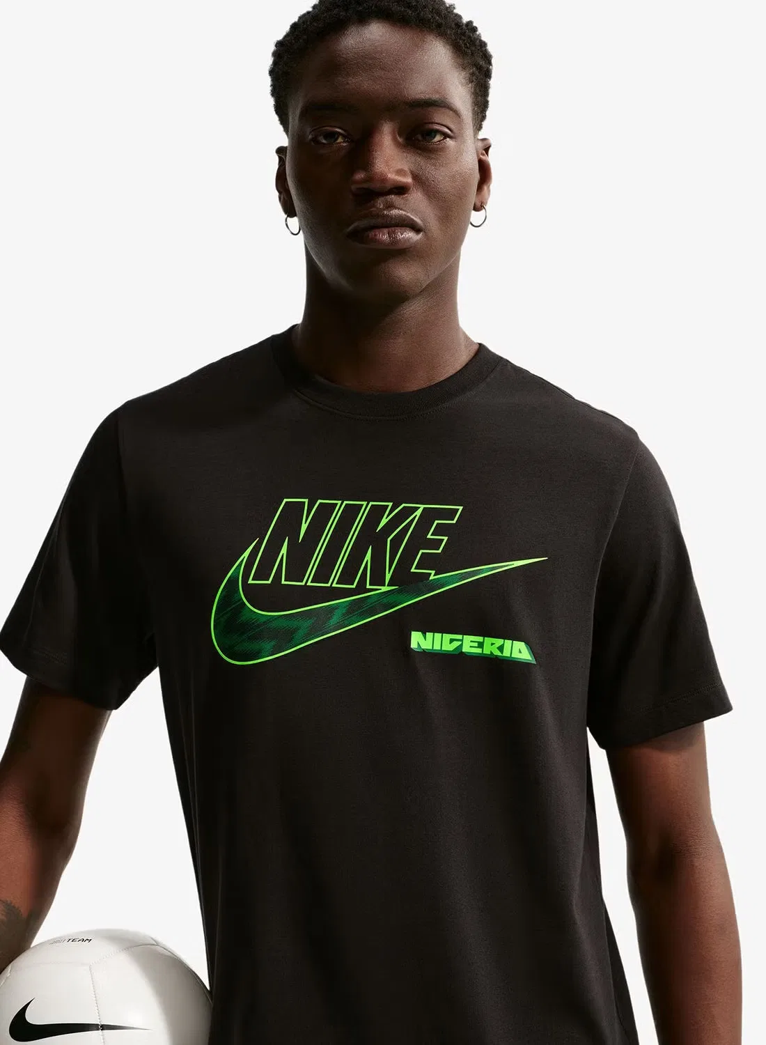 Футболка с принтом Nigeria Futura Nike, черный