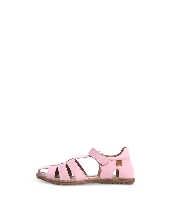 Детские сандалии для девочек кожаные с ремешком Naturino, Metallic Pink — фото 4
