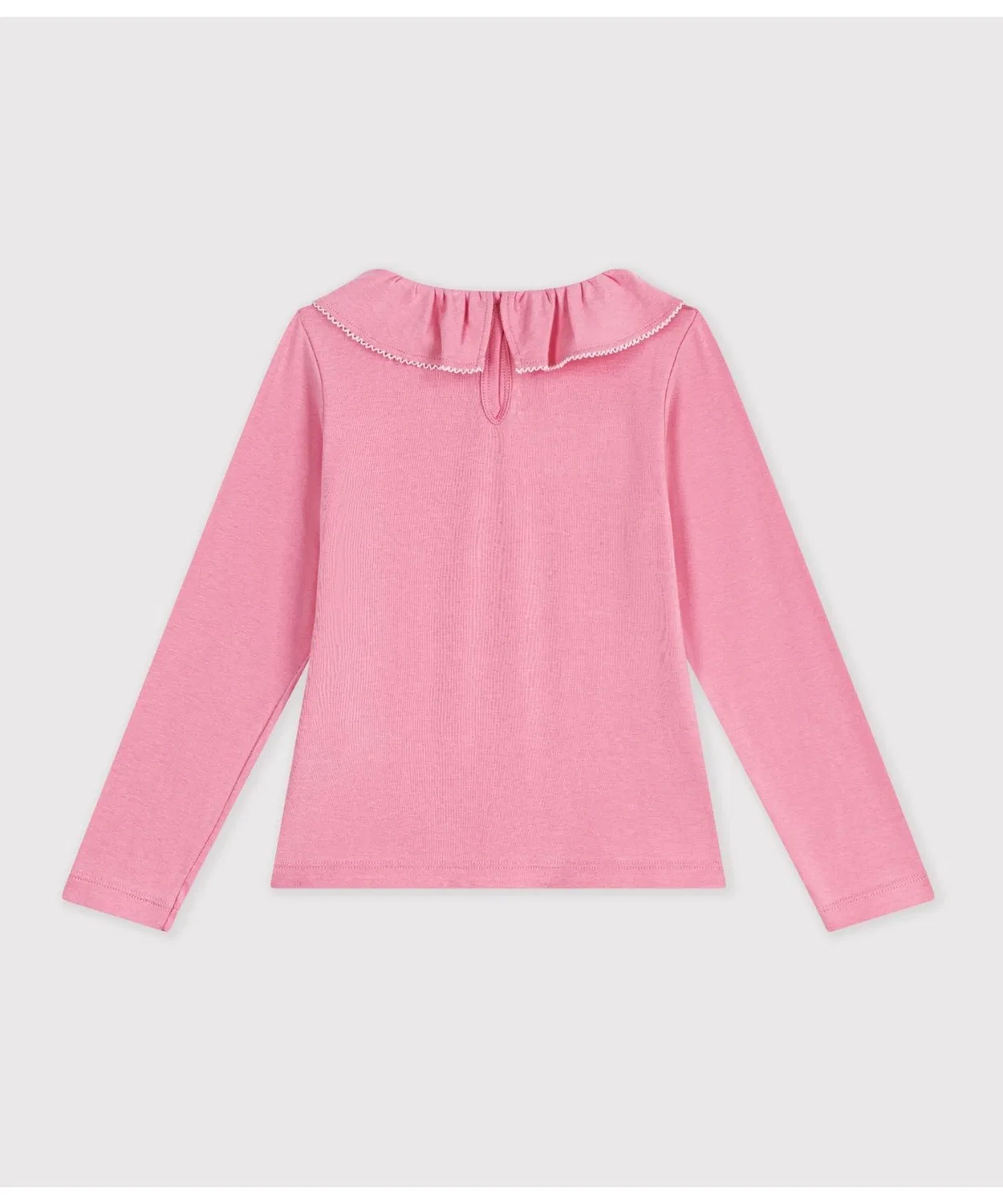 Детская футболка с длинным рукавоми воланами PETIT BATEAU, Pink — фото 2