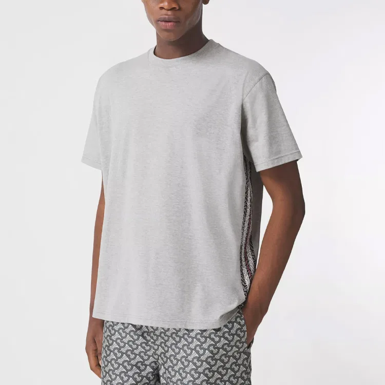 Мужская футболка с круглым вырезом Gray Burberry, Gray — фото 4