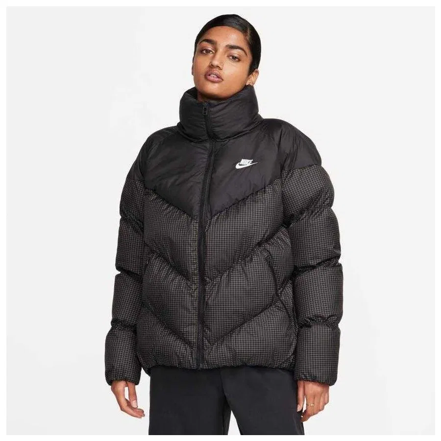 Женский пуховик из полиэстера с высокой посадкой Nike Sportswear TF Windpuffer, Черный