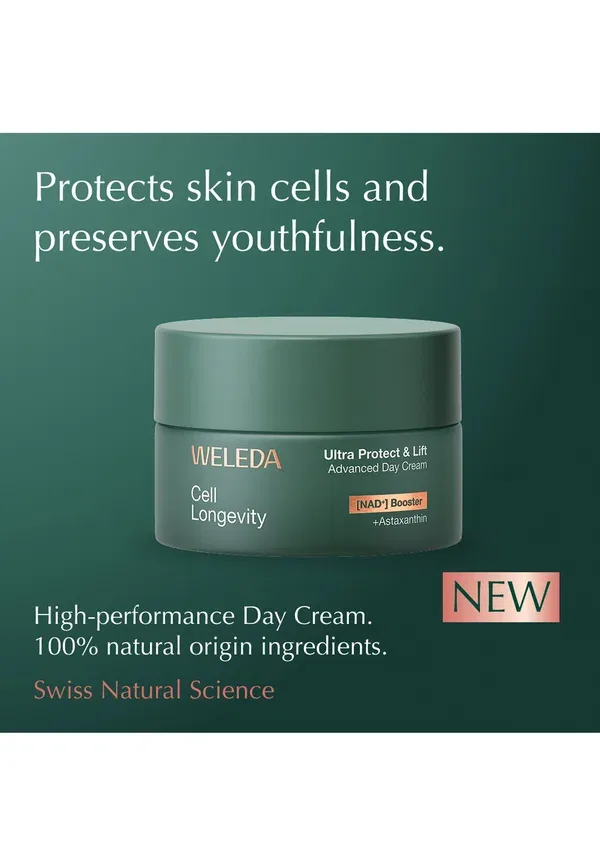 Крем дневной с NAD+ и астаксантином Cell longevity ultra protect & lift day cream Weleda, 50 мл — фото 3