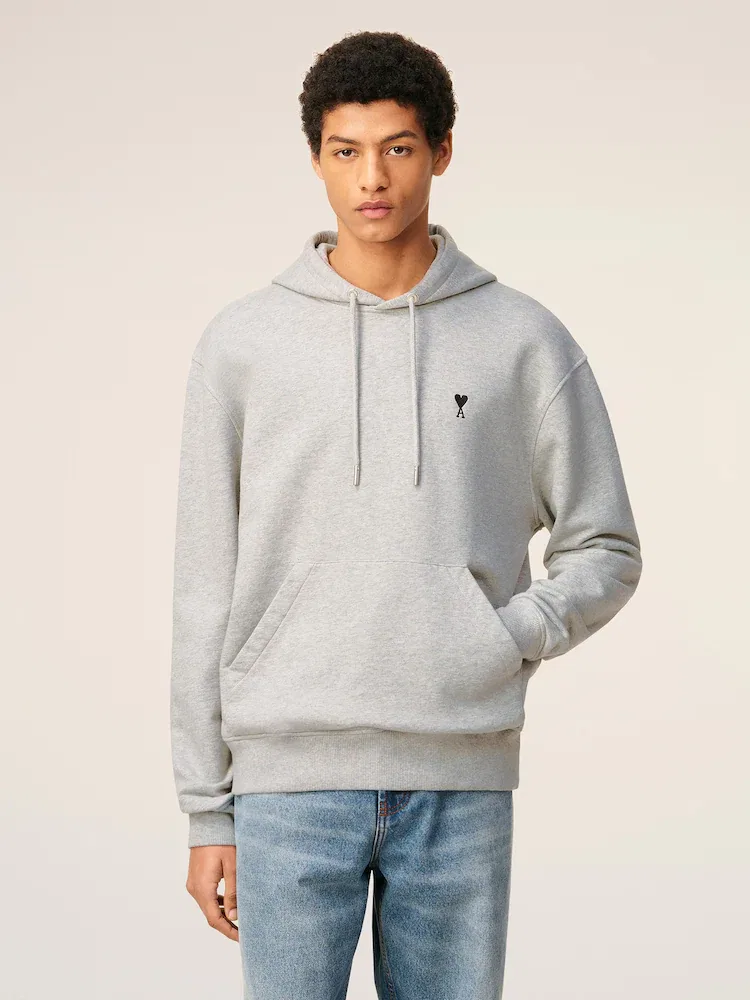 Худи с принтом Adc Hoodie AMI PARIS, Heather Ash Grey — фото 2