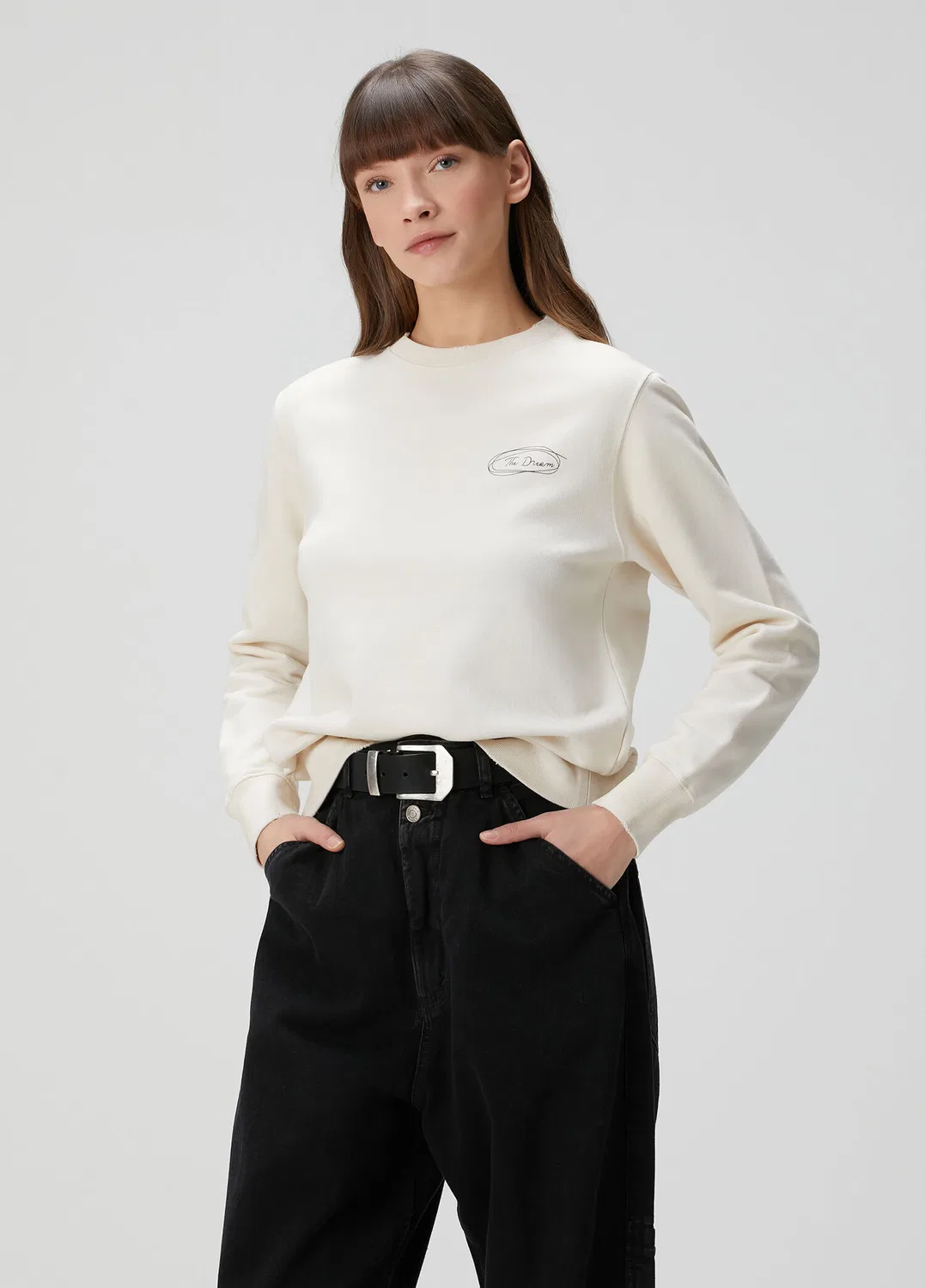 Свитшот Golden Goose Athena, Mavi-Beyaz