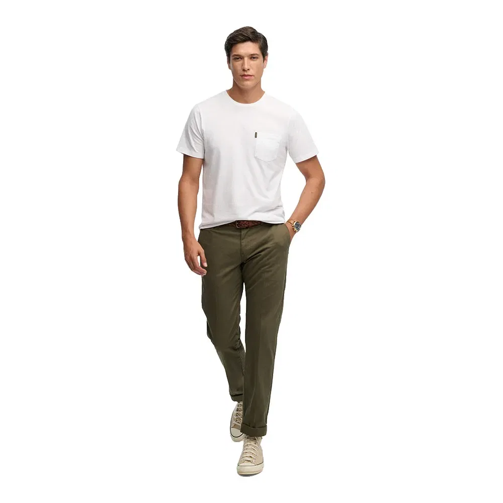Мужская футболка с нагрудным карманом Classic Essential Pocket Superdry, White — фото 4