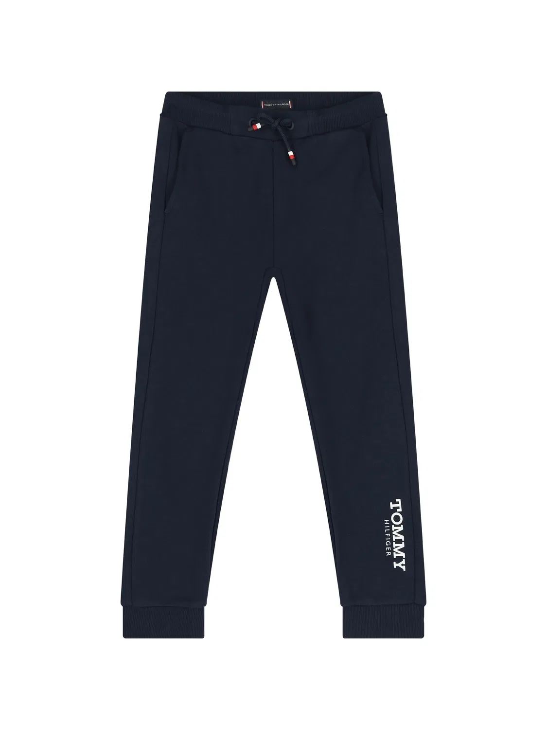 Хлопковые джоггеры с кулиской, синие Tommy Hilfiger, синий