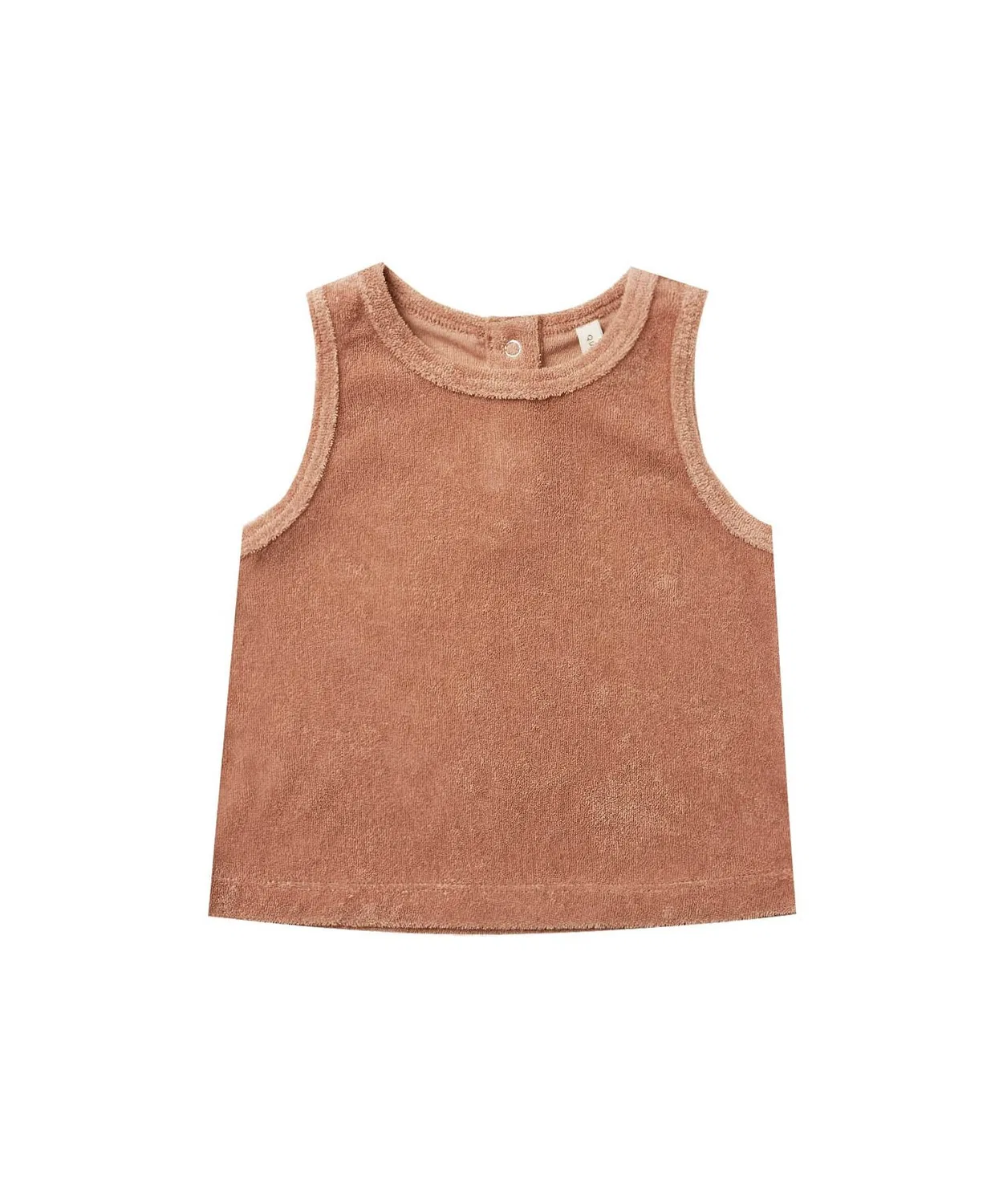 Детская майка без рукавов из махровой ткани Quincy Mae, Salmon Pink