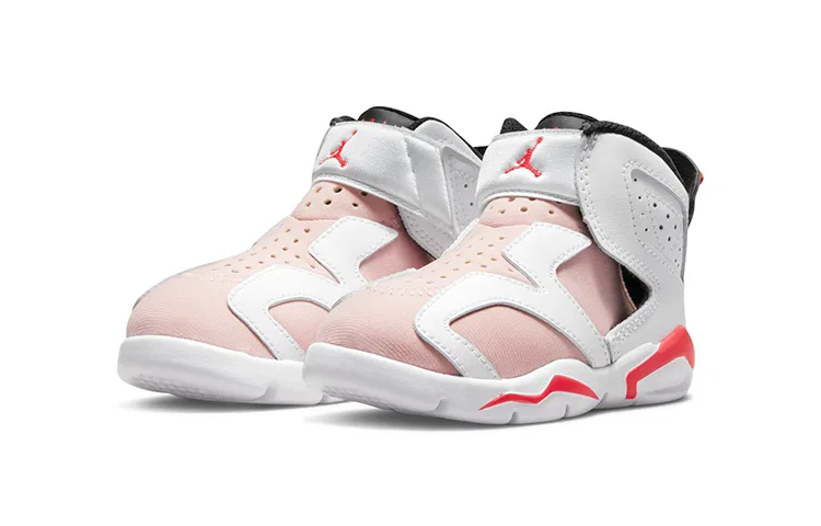 Детские кроссовки для малышей с ремешком Jordan 6 Retro Little Flex Atmosphere, Black/White — фото 4