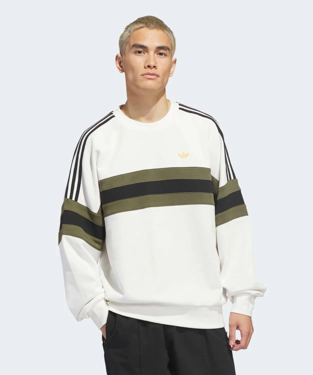 Мужское/Женское худи с длинным рукавомAdidas Originals, Белый — фото 3