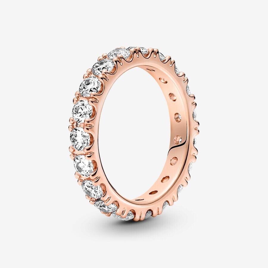 

Кольцо Pandora Timeless Sparkling Row Eternity, розовое золото/цирконий
