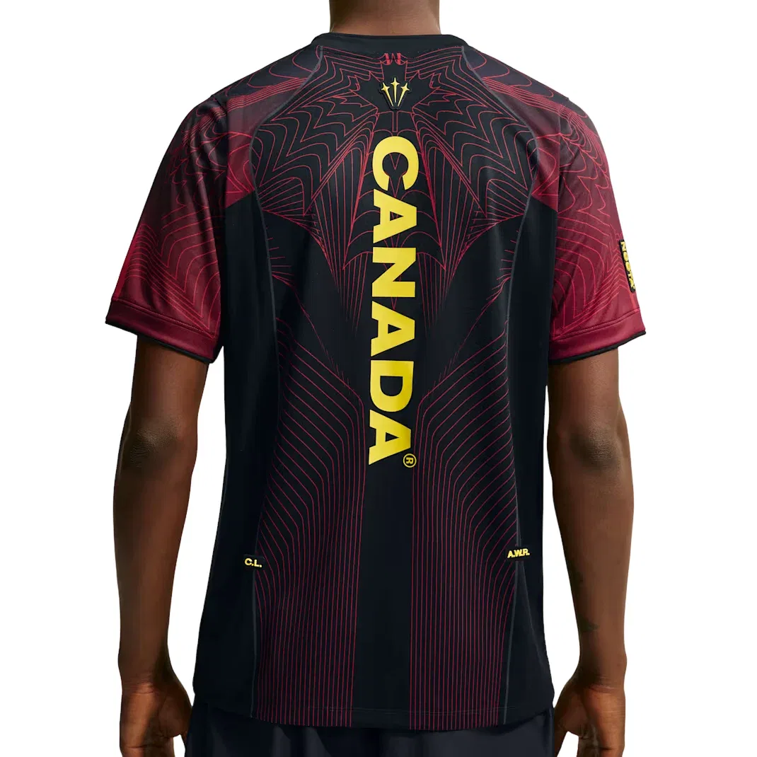 Мужская футболка с принтом Nike Canada x Nocta T-Shirt Black University Red, черный — фото 4