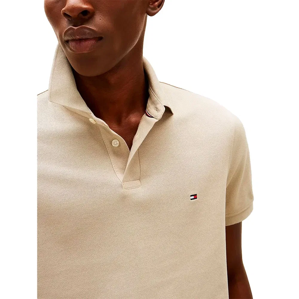 Поло Tommy Hilfiger 1985 Regular Fit, бежевый — фото 4