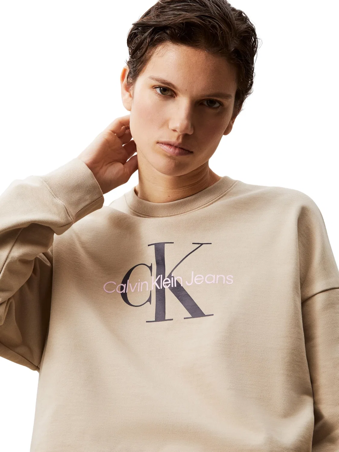 Женский свитшот с принтом Art Calvin Klein, White Pepper — фото 3
