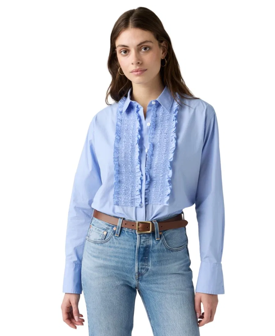 Блузка-рубашка с воротником и длинным рукавом, модель Harlie Levi's, Pick Me Up Navy Blazer