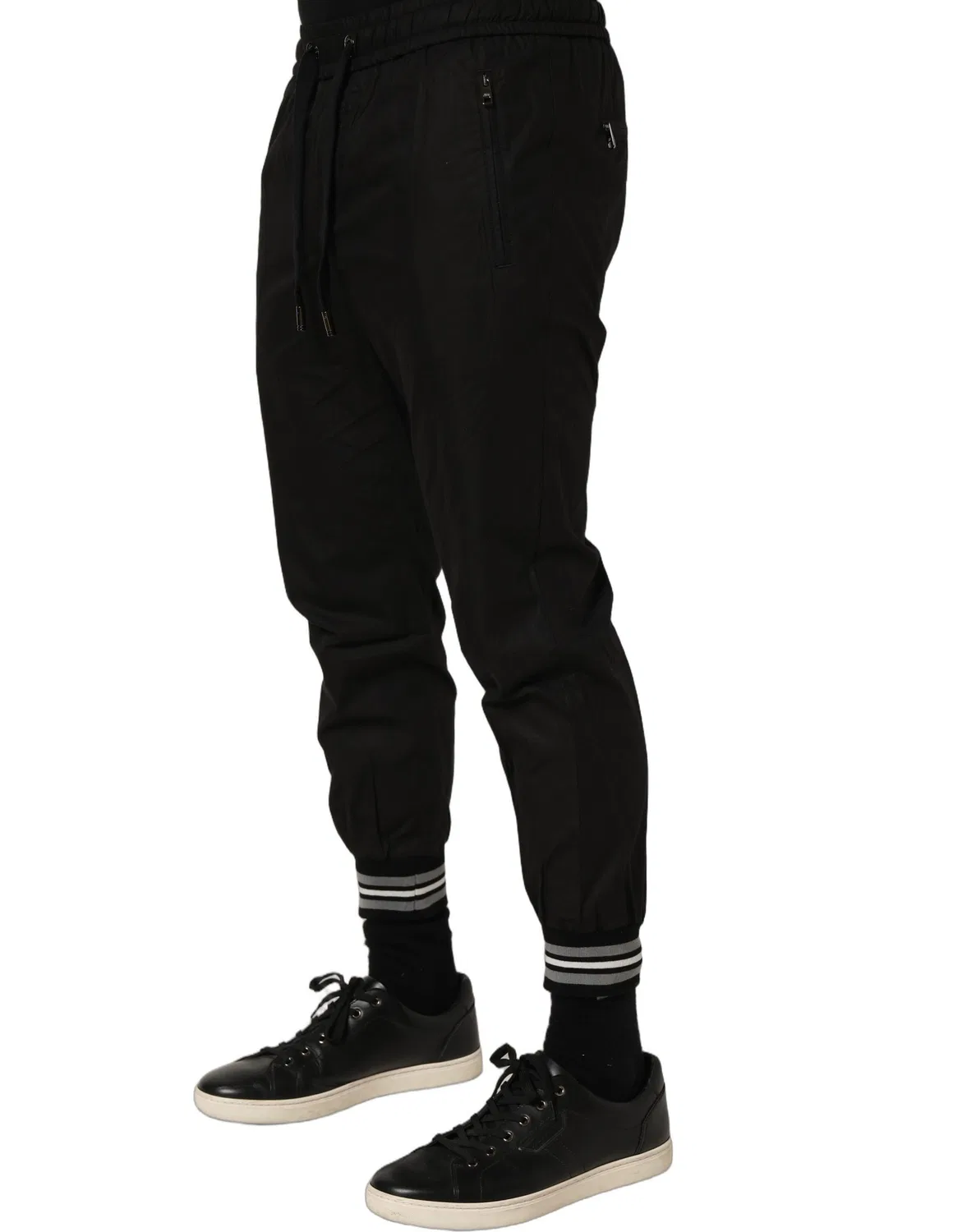 Мужские спортивные брюки-джоггеры с логотипом Jogger Pants Dolce & Gabbana, Black — фото 4