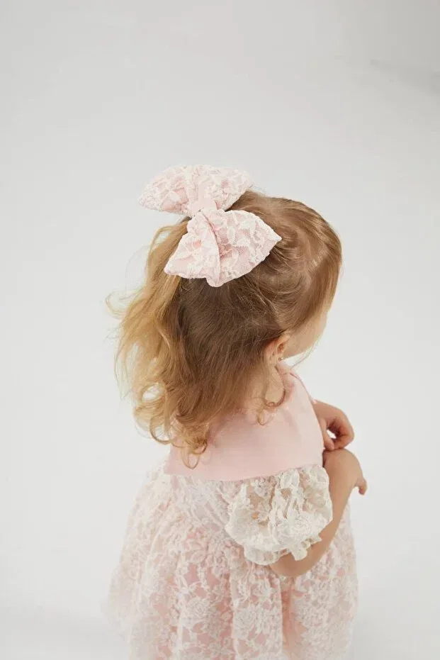 Детское платье для девочек кружевное Babyilay, Pink — фото 3