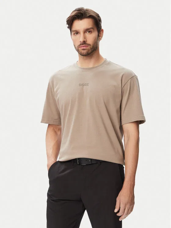 Футболка relaxed fit Tee Boss, бежевый