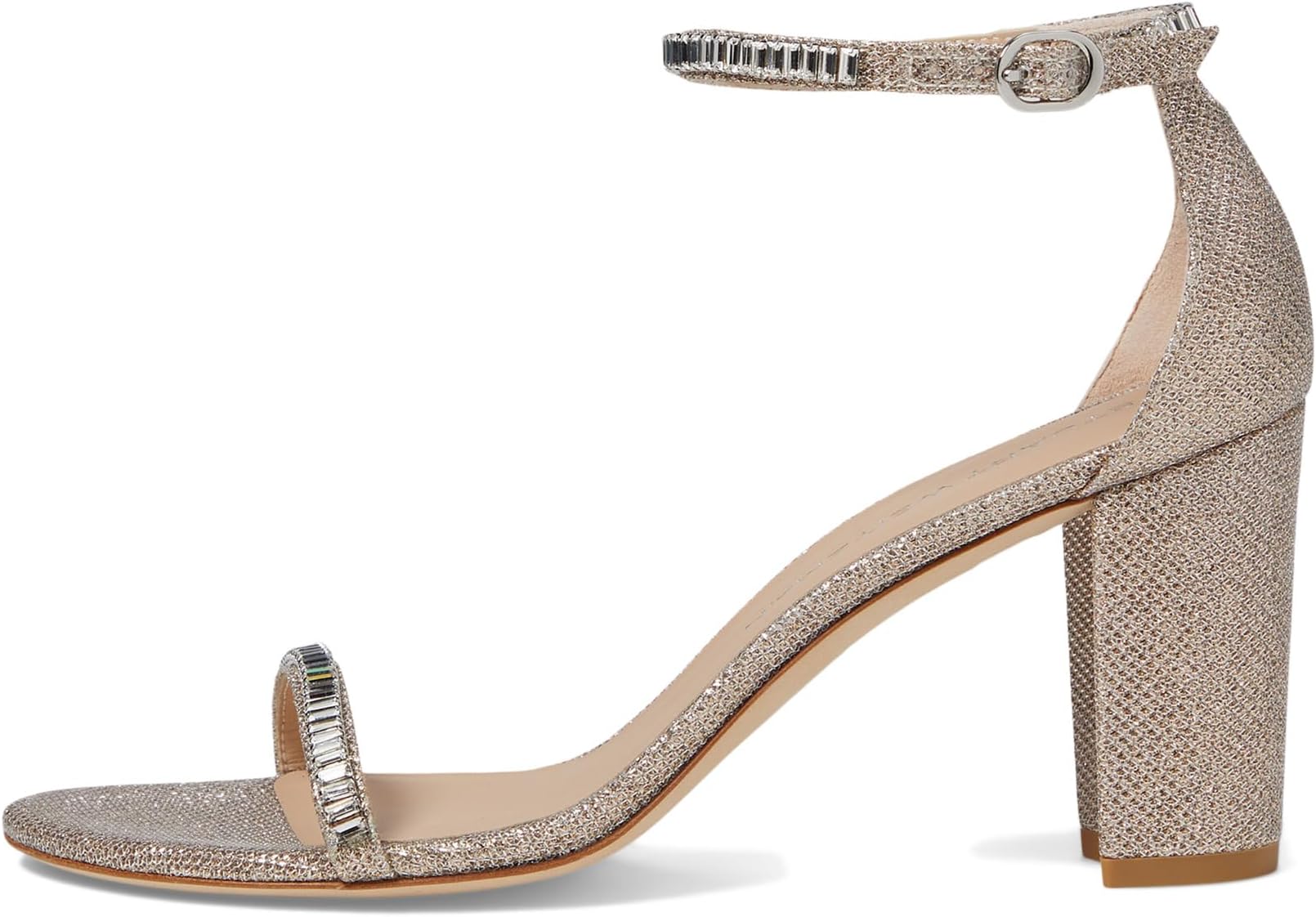 Сандалии Stuart Weitzman Nearlynude Stefanie Sandal, цвет Poudre/Clear — фото 4