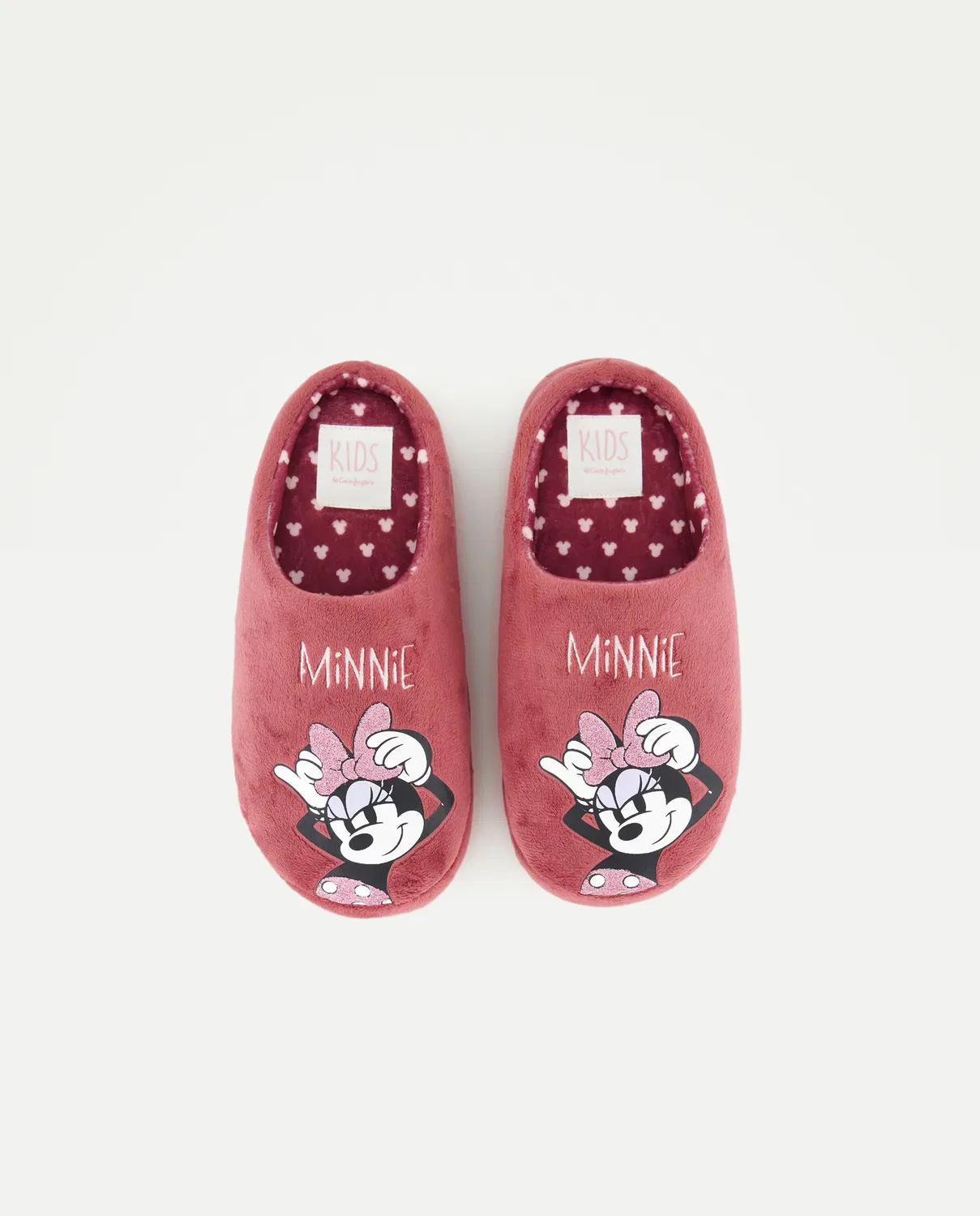 Детские тапочки для девочек с принтом Minnie Kids El Corte Inglés, Ciruela — фото 4