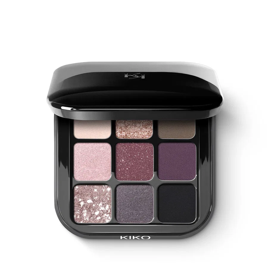 Палетка теней для век Glamour Multi Finish Eyeshadow Palette KIKO Milano, 04 Mauve Selection