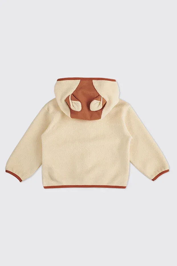 Детские свитшот для девочек с капюшоном Plüsch Panço, Beige — фото 2