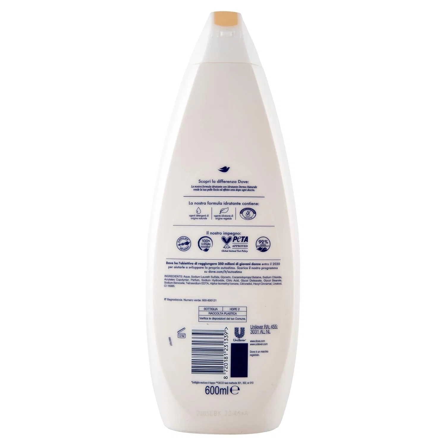 Гель для душа Dove Luxury Silk, 12x600 мл, Unscented — фото 3