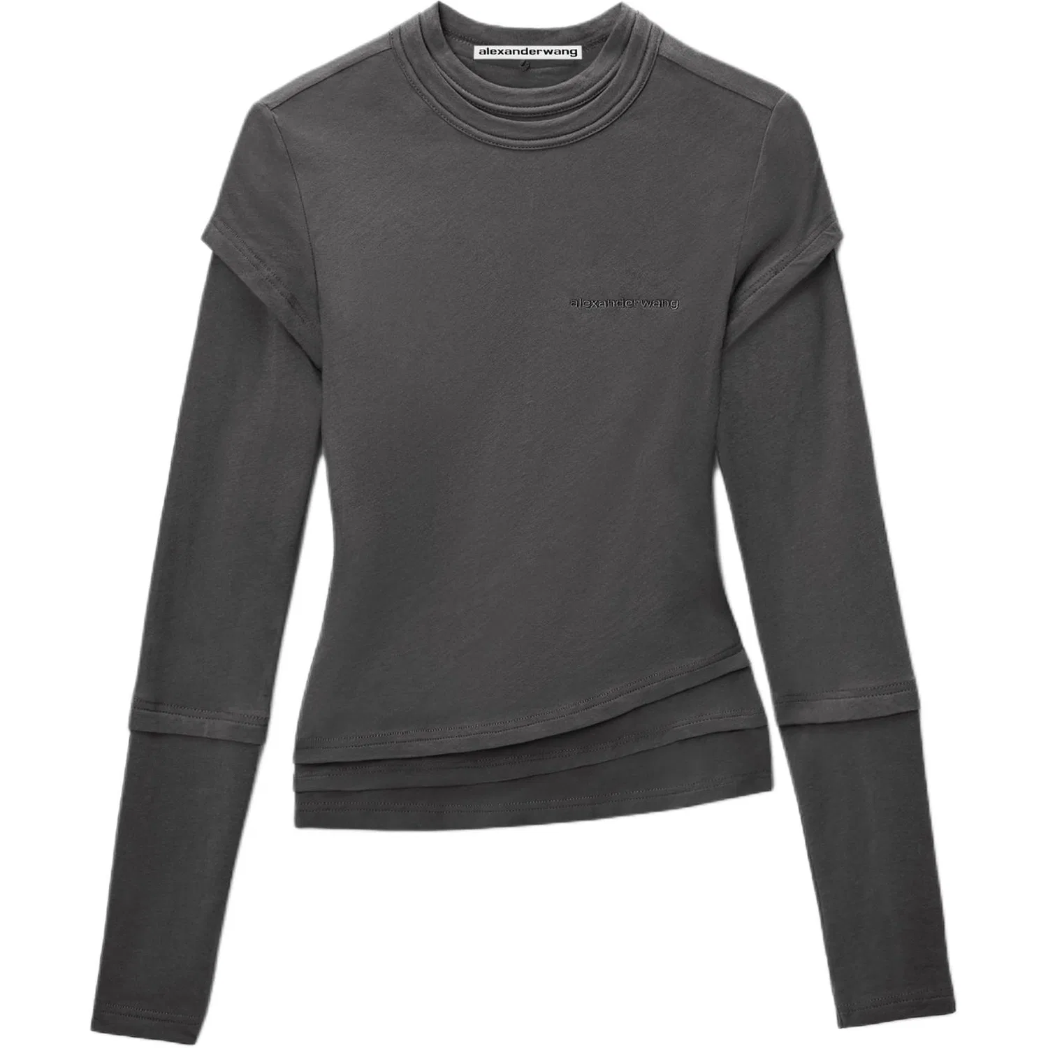 Женская футболка с круглым вырезом Alexander Wang, Charcoal