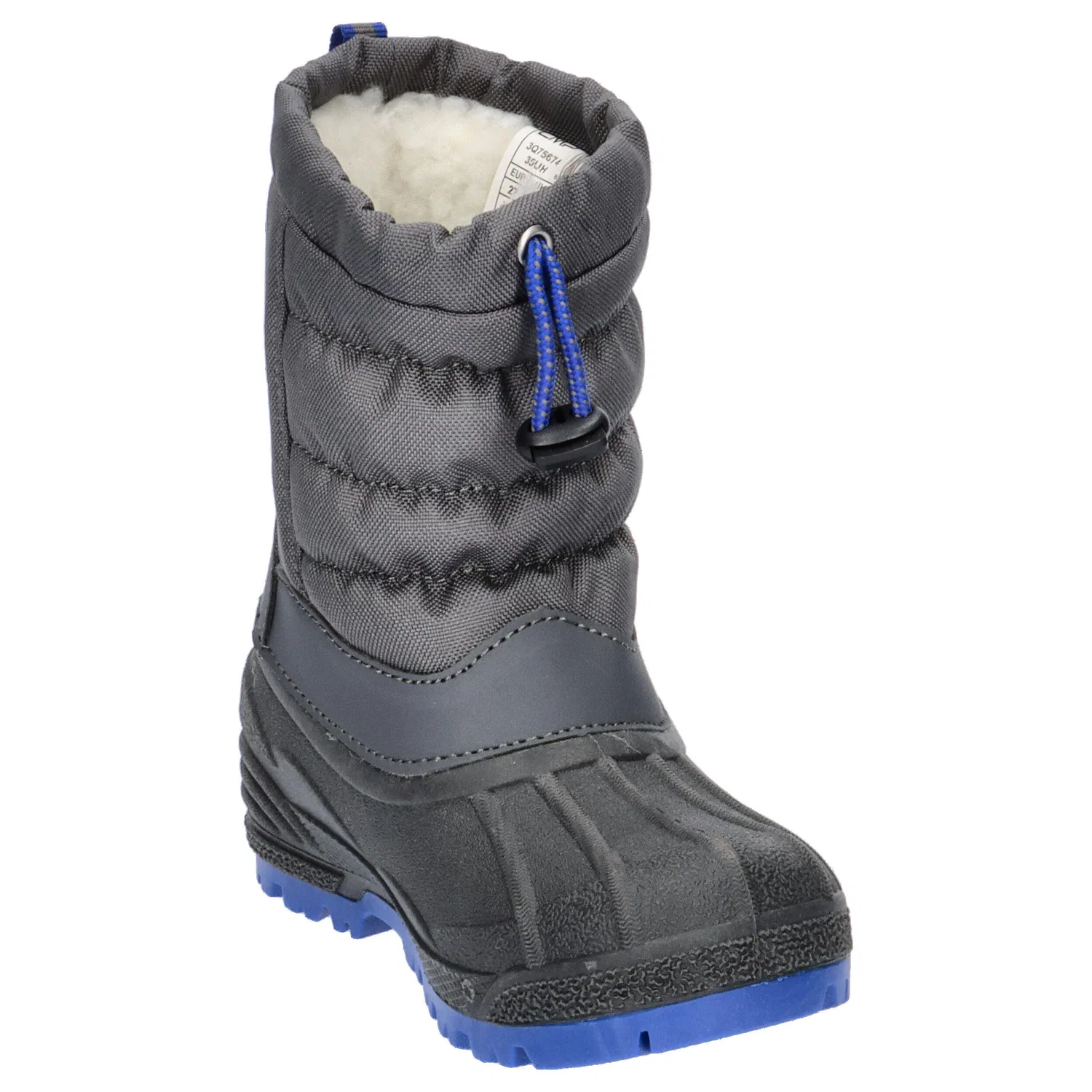 Детские зимние ботинки с высоким голенищем Cmp Kids Hanki 3.0 Snow Boots, Grau / Konigsblau — фото 2
