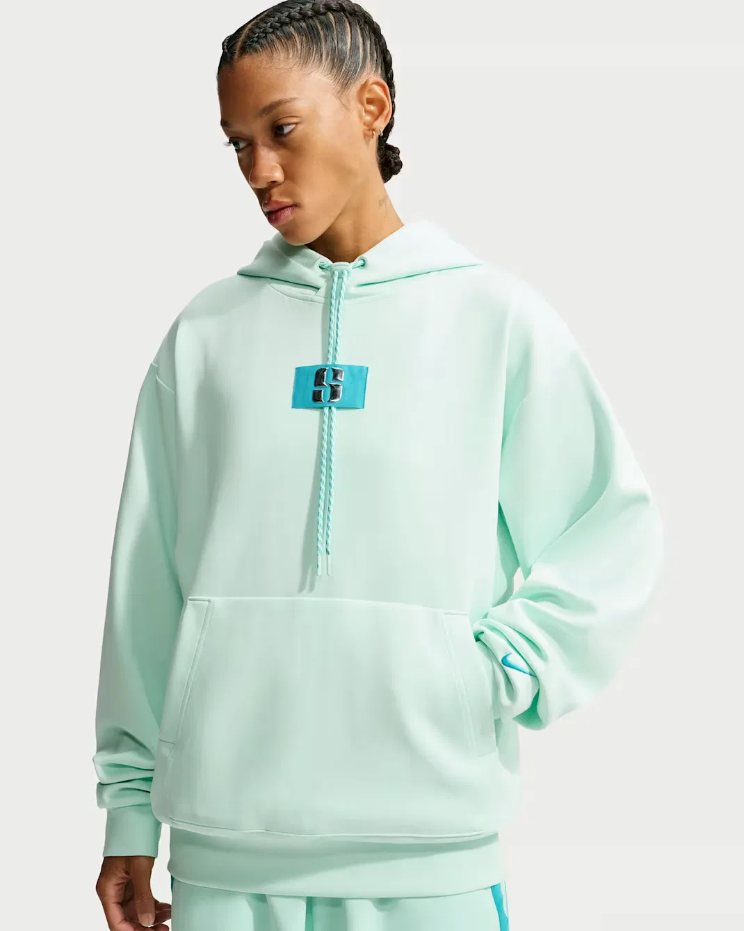 Баскетбольная толстовка Dri-FIT Sabrina Nike, Mint Foam/Ice Silver/Dusty Cactus — фото 2
